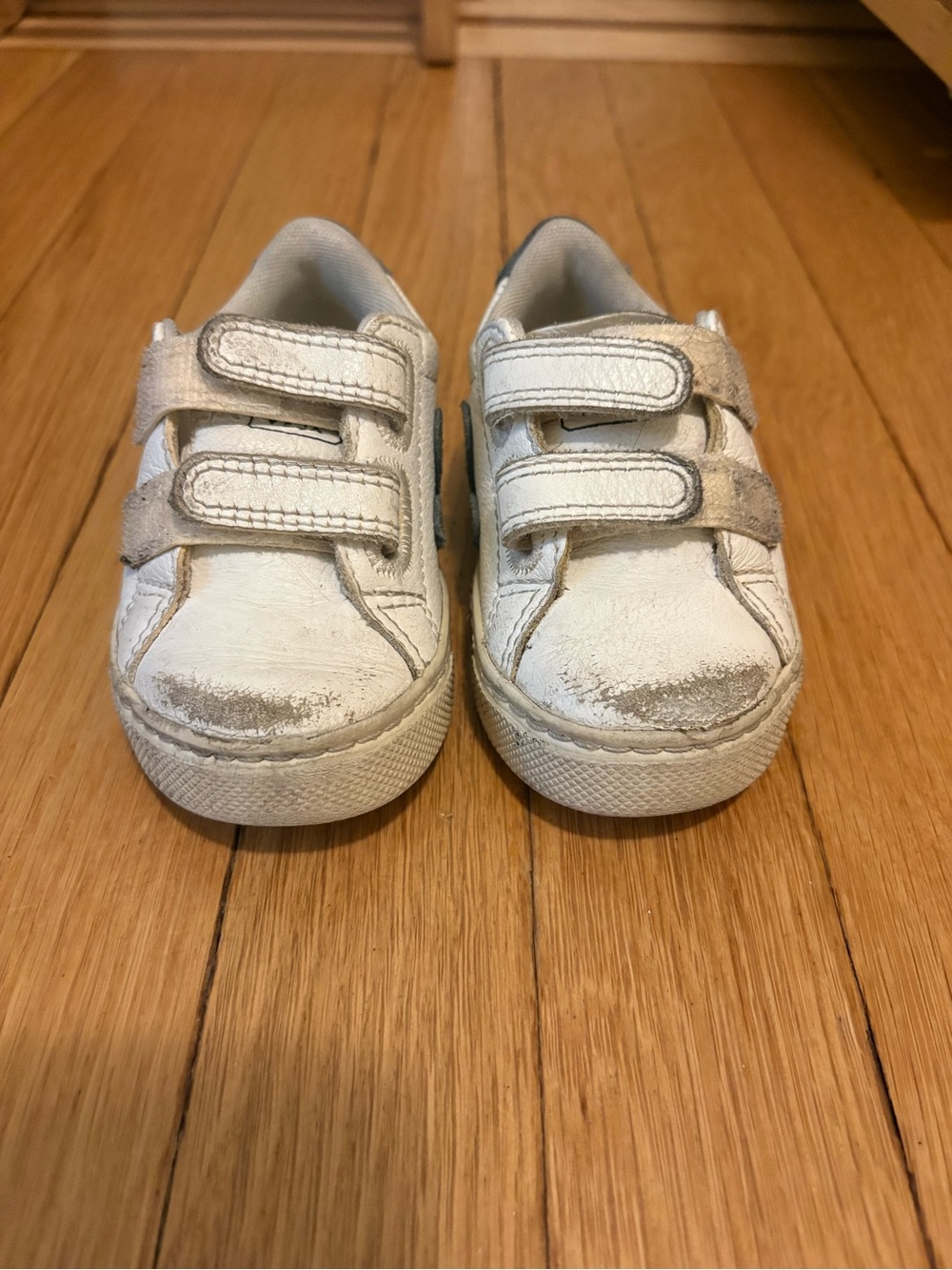 Veja White Kids Velcro Sneakers